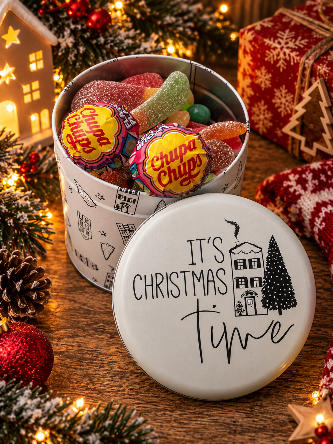 Boîte de Noël 700grs + 2 sucettes