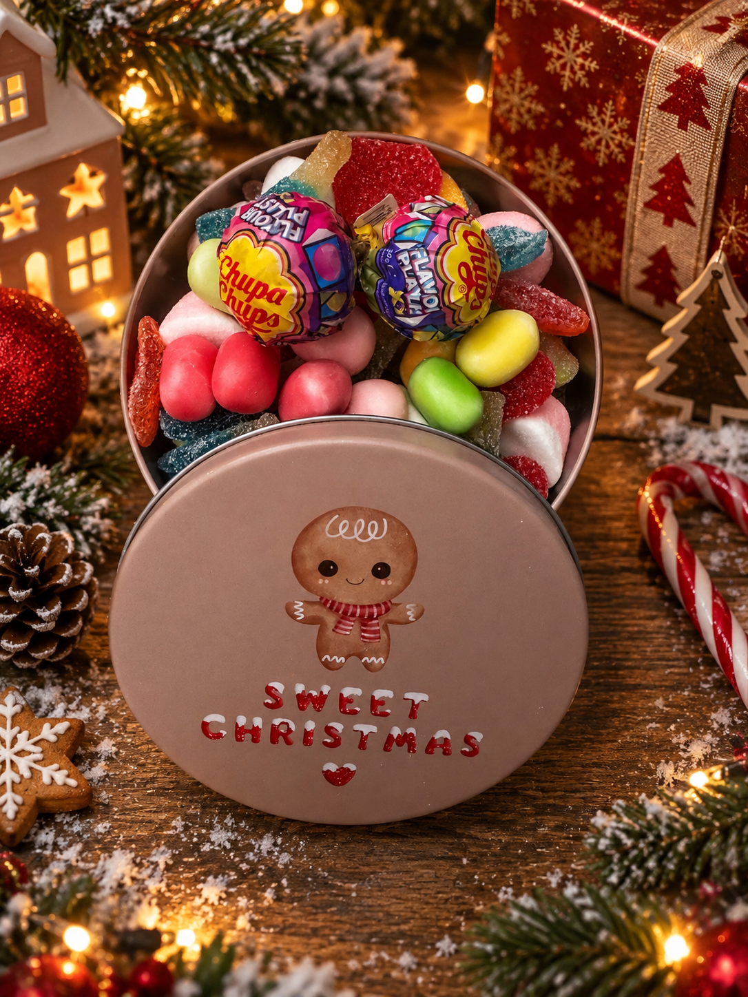 Boîte de Noël 500grs + 2 sucettes